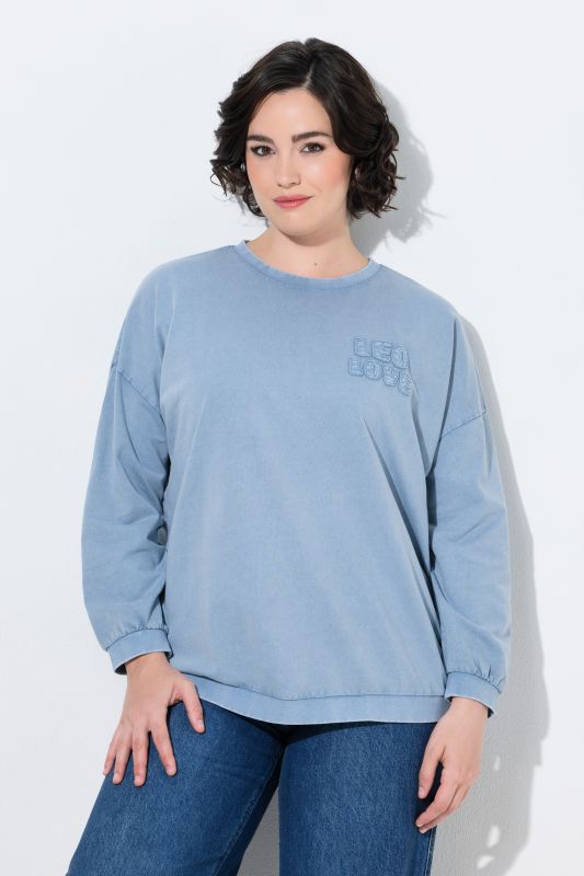 Leo Love Applique Long Sleeve Sweatshirt