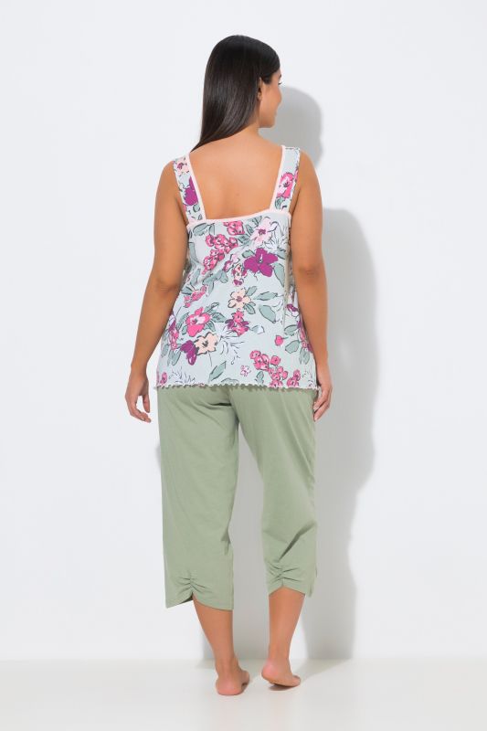 Jade Floral Two Piece Pajama Set