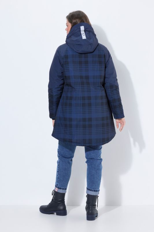 Plaid Triple Function Corduroy Detail Coat