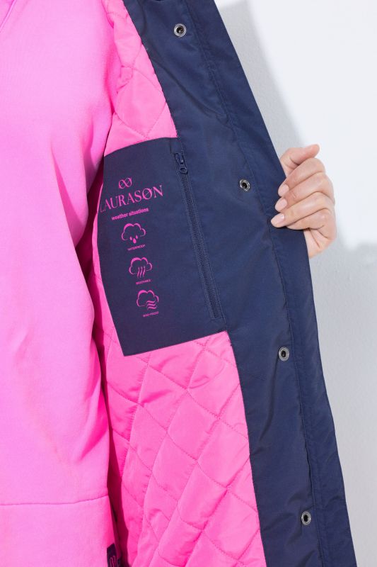 Plaid Triple Function Corduroy Detail Coat