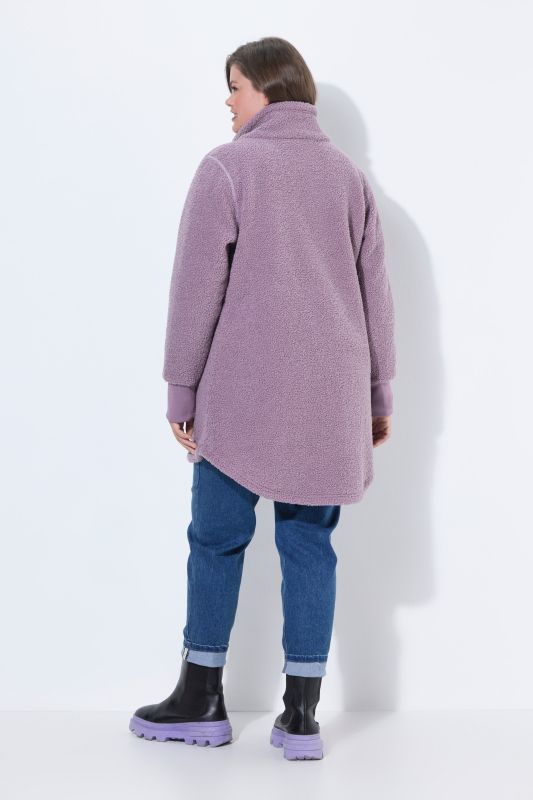 Collared Teddy Fleece Fully Lined Jacket