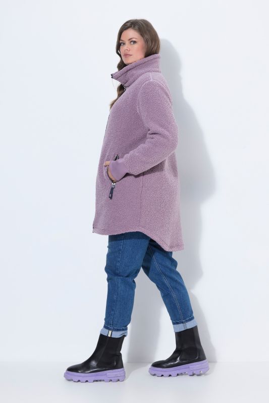 Collared Teddy Fleece Fully Lined Jacket