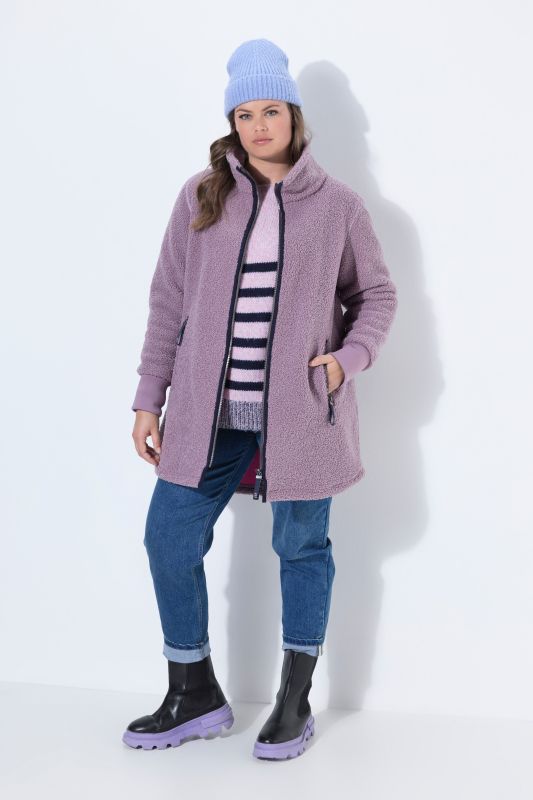 Collared Teddy Fleece Fully Lined Jacket