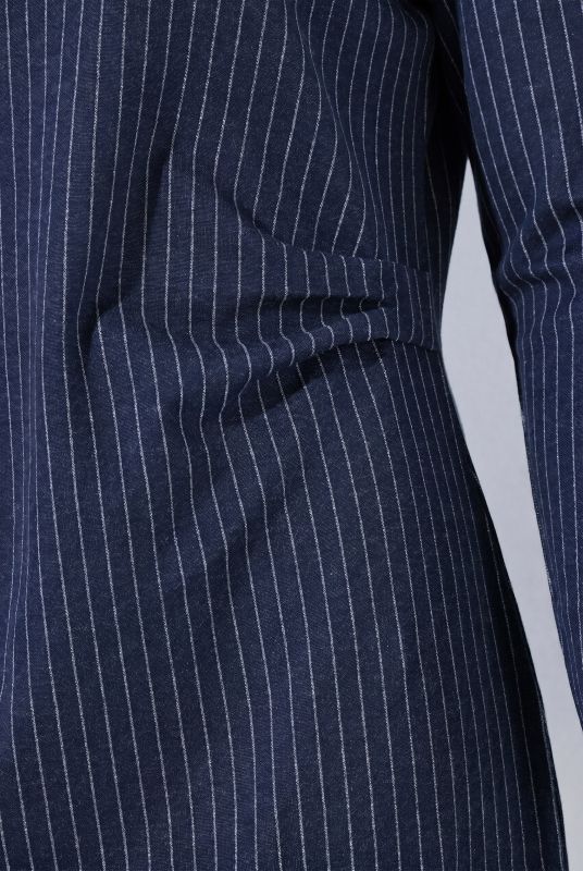 Eco Cotton Pinstripe Boat Neck Sweatshirt Dress