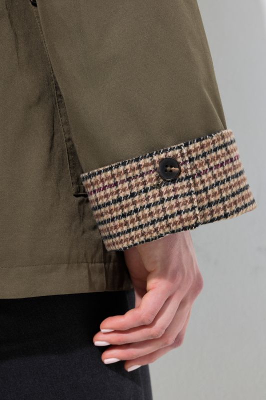 Water-Repellent Faux Leather Barn Jacket