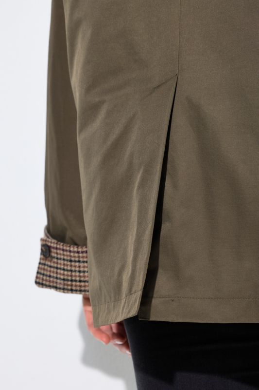 Water-Repellent Faux Leather Barn Jacket