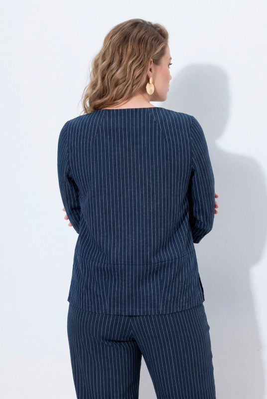 Eco Cotton Split Neck 3/4 Sleeve Sweatshirt