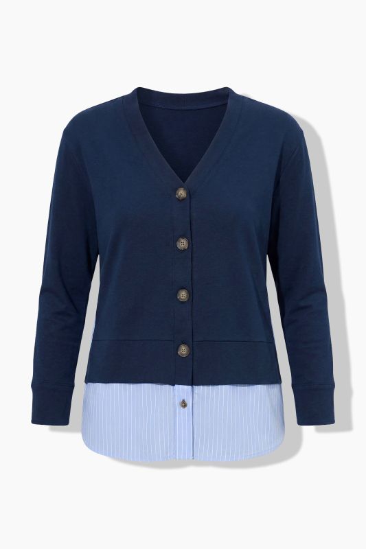 Eco Cotton 2-in-1 Pinstripe Panel Sweatshirt