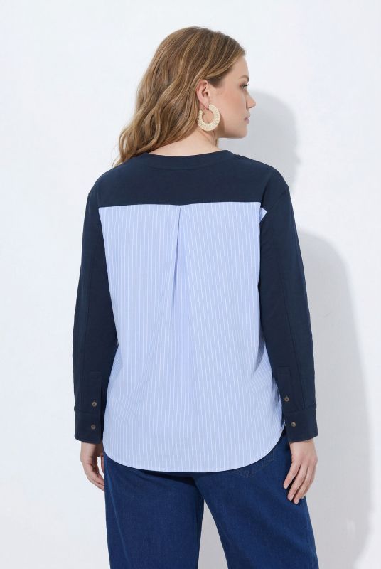 Eco Cotton 2-in-1 Pinstripe Panel Sweatshirt