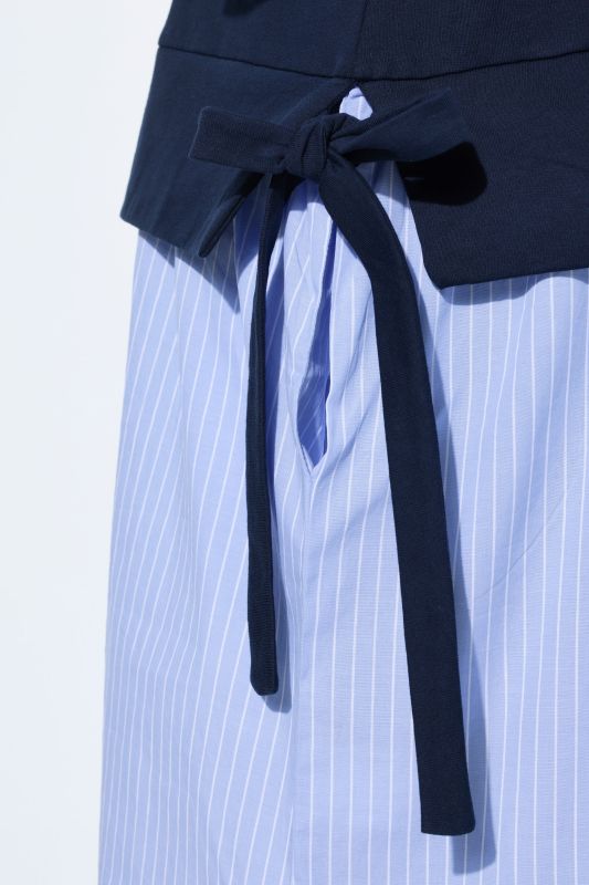 Eco Cotton 2-in-1 Pinstripe Panel Dress