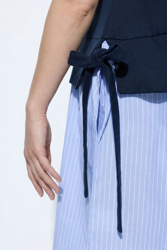 Eco Cotton 2-in-1 Pinstripe Panel Dress