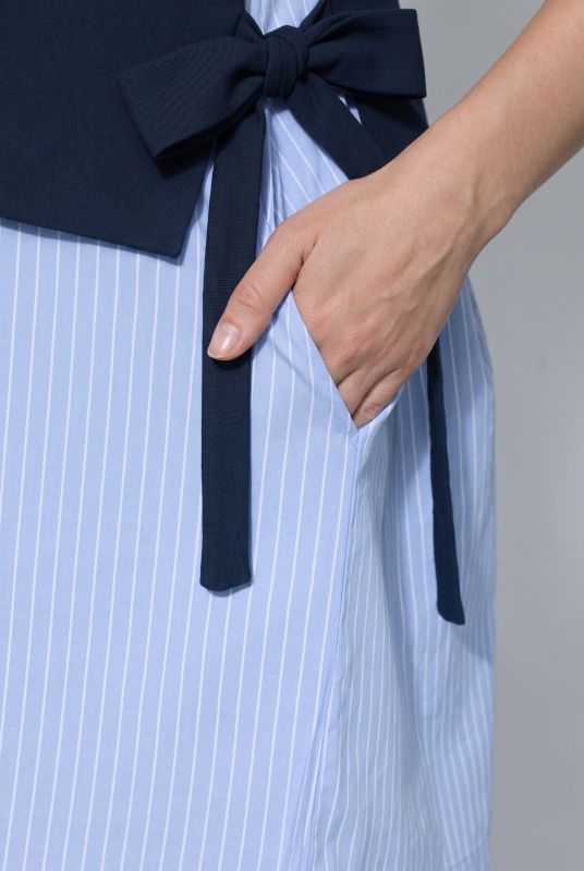 Eco Cotton 2-in-1 Pinstripe Panel Dress
