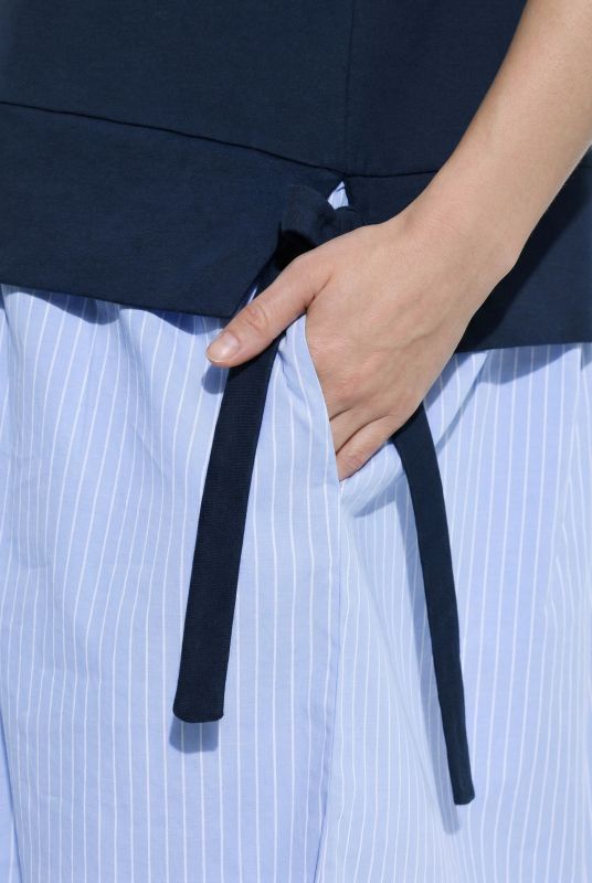 Eco Cotton 2-in-1 Pinstripe Panel Dress