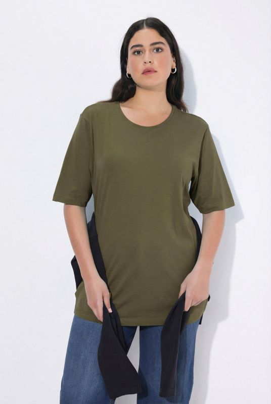 Basic Round Neck Short Sleeve Relaxed Fit  Tee