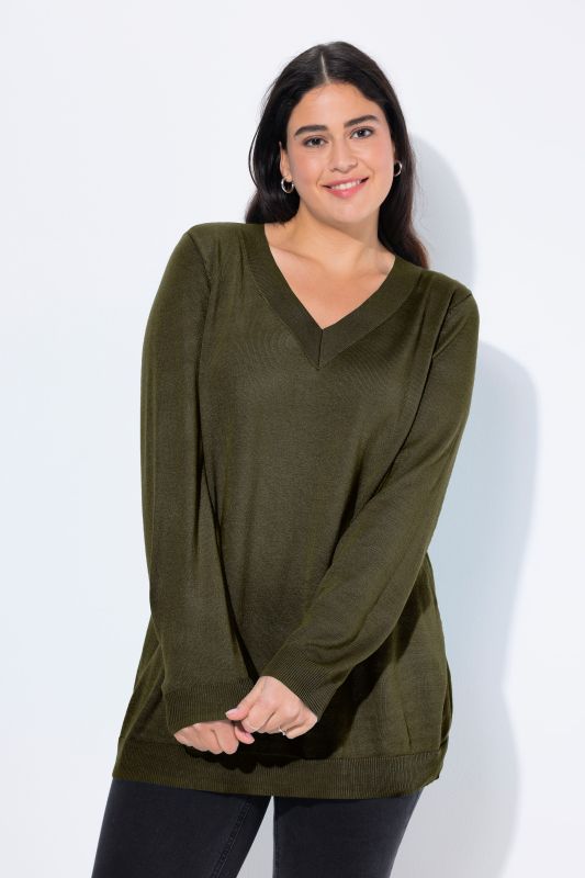 Casual V-Neck Long Sleeve Sweater