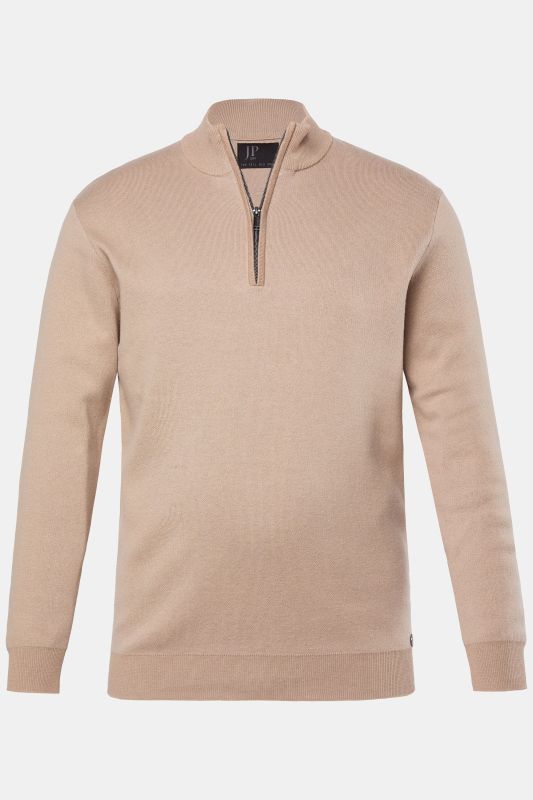 Fine-knit half-zip