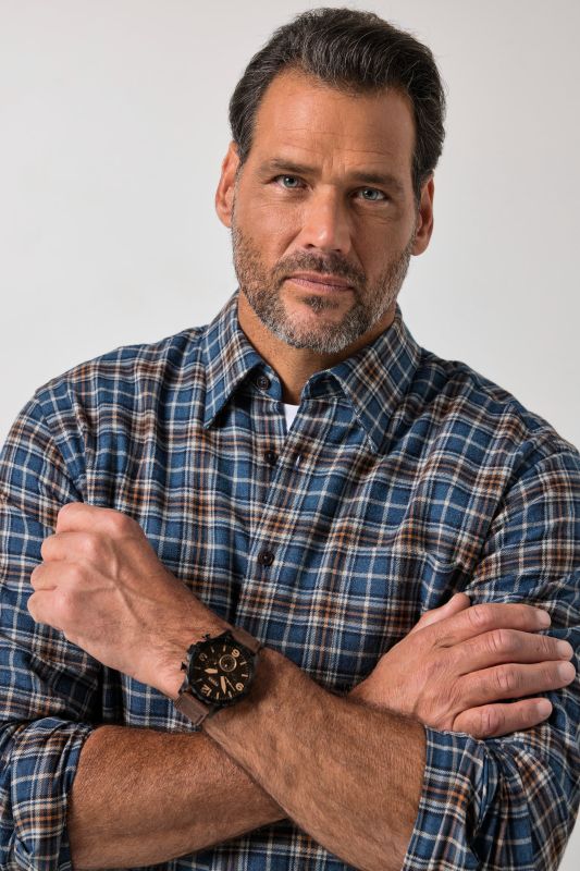 Checked flannel shirt