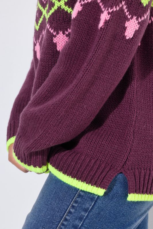 Alpine Pattern Long Sleeve Sweater