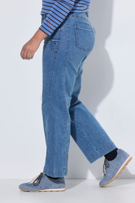 Double Side Seam Wide Leg Jeans