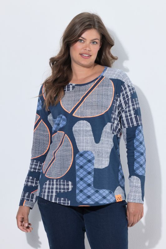 Patchwork Love Print Long Sleeve Tee