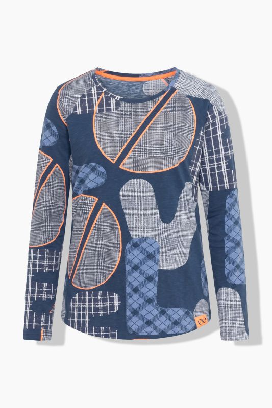 Patchwork Love Print Long Sleeve Tee