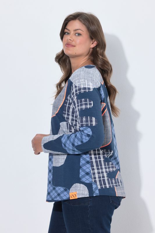 Patchwork Love Print Long Sleeve Tee
