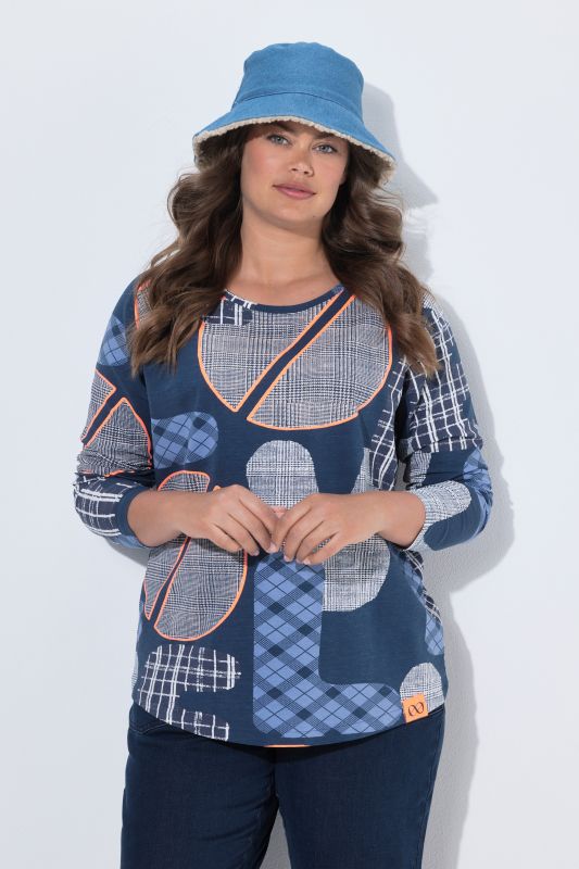 Patchwork Love Print Long Sleeve Tee