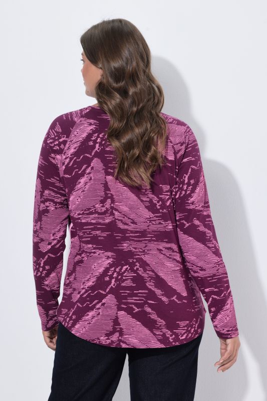Abstract Striped Long Sleeve Tee
