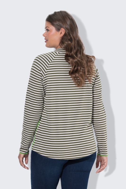 Striped Long Sleeve Turtleneck Tee