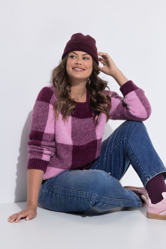 Plaid Knit Sweater