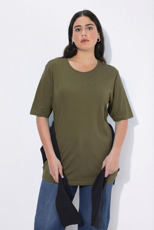 Basic Round Neck Short Sleeve Relaxed Fit  Tee