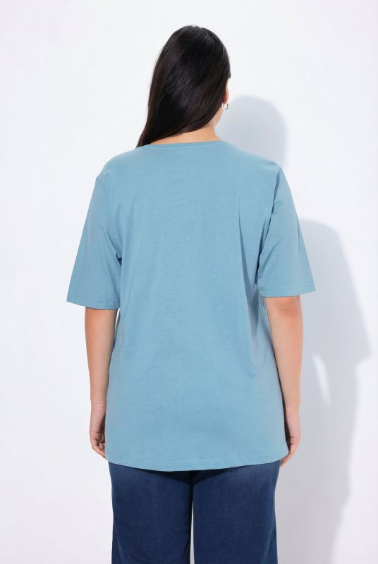 Basic Round Neck Short Sleeve Relaxed Fit  Tee