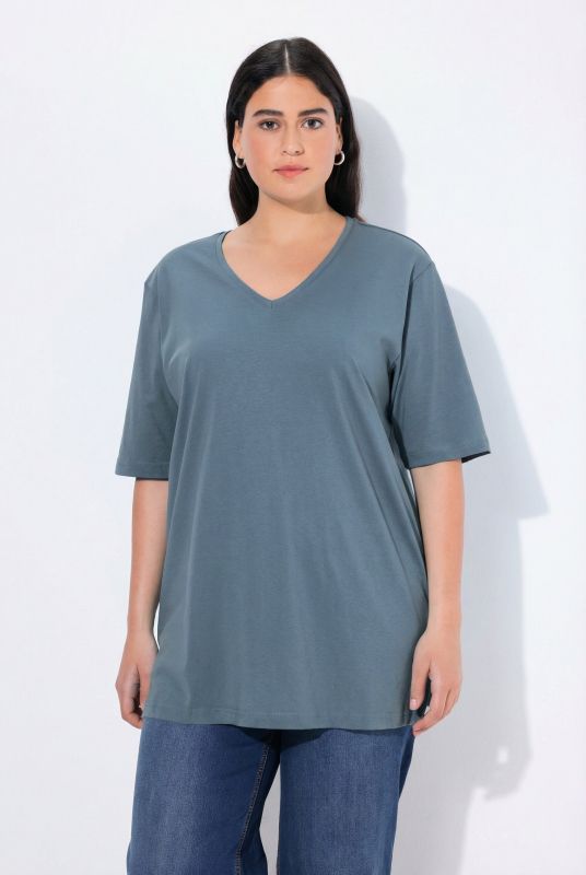 Basic V-Neck Relaxed Fit Short Sleeve Tee