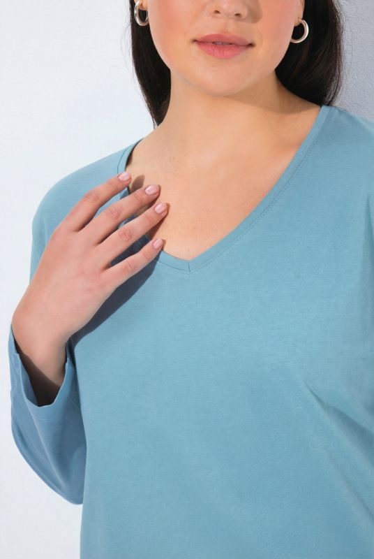 Back To Basics V-Neck Relaxed Fit Cotton Tee