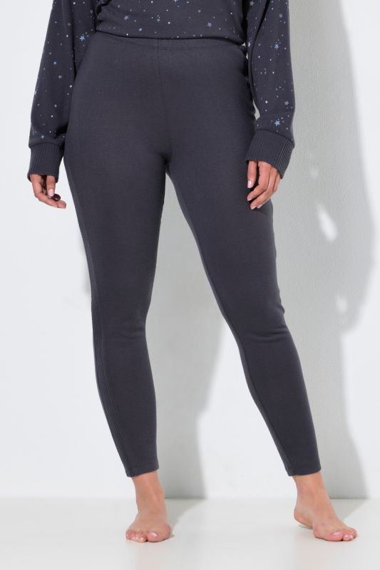 Side Stripe Elastic Waist Stretch Knit Lounge Leggings