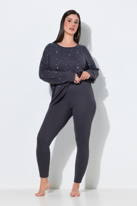 Side Stripe Elastic Waist Stretch Knit Lounge Leggings