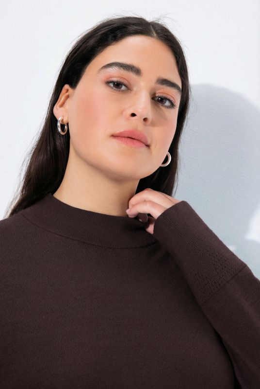 Long Sleeves Mock Turtleneck Sweater
