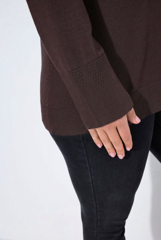 Long Sleeves Mock Turtleneck Sweater