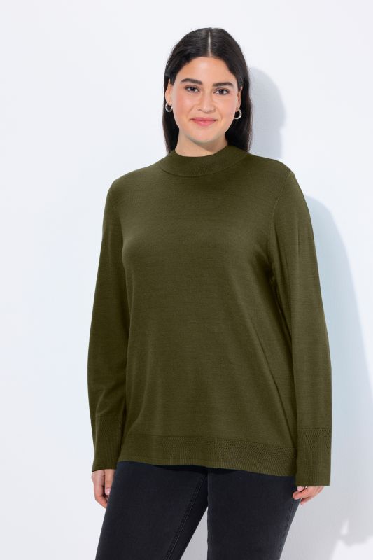 Long Sleeves Mock Turtleneck Sweater
