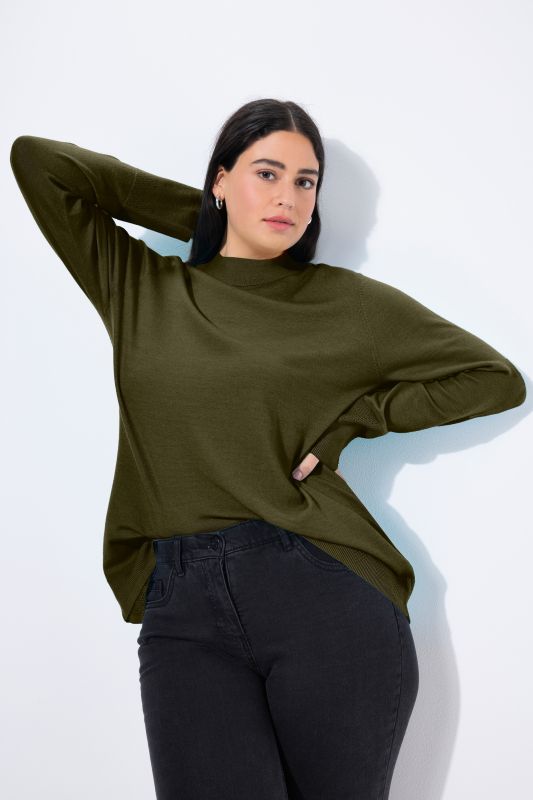 Long Sleeves Mock Turtleneck Sweater