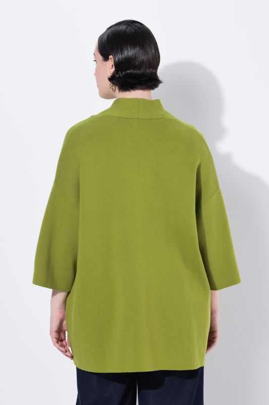 Oversized Shawl Collar 3/4 Sleeve Cardigan