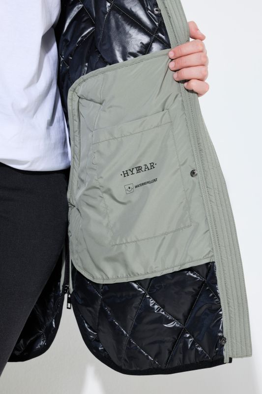 HYPRAR Quilted Longline Rain Jacket