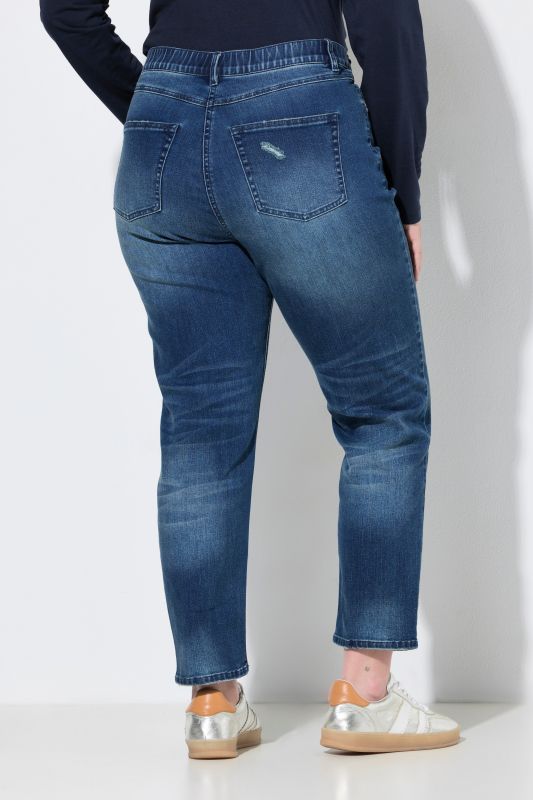 Дънки Mom-Fit с износени детайли