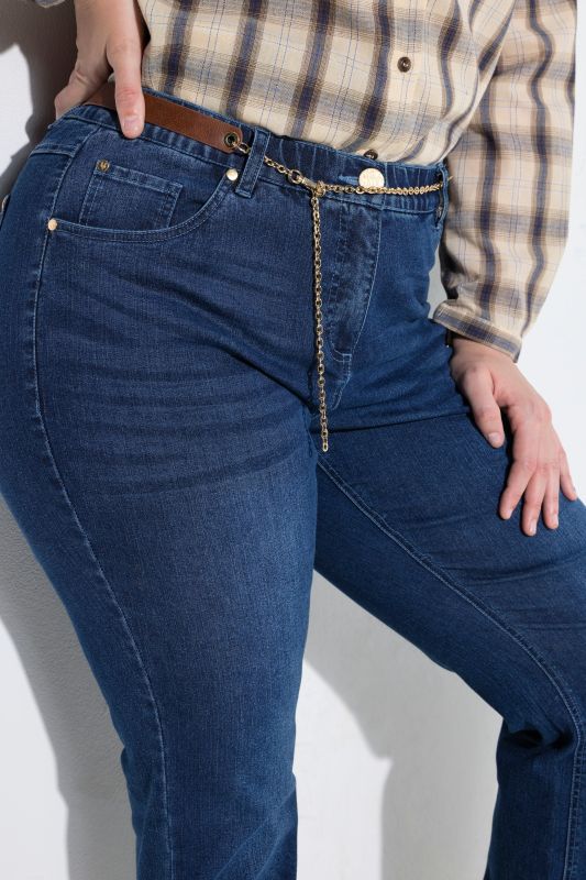 Дънки Marie bootcut с тесен колан