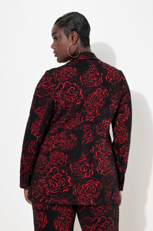 Floral Jacquard Blazer