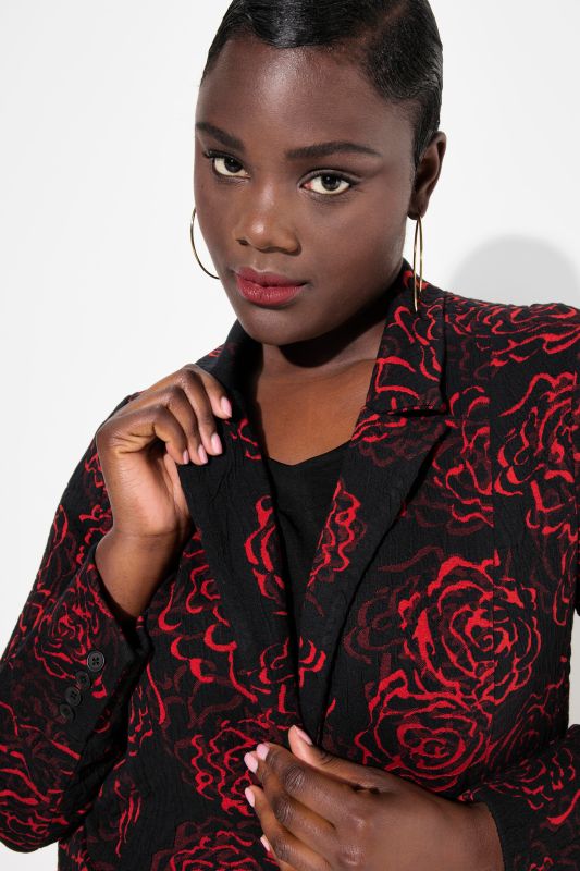 Floral Jacquard Blazer