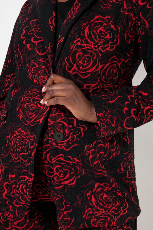 Floral Jacquard Blazer