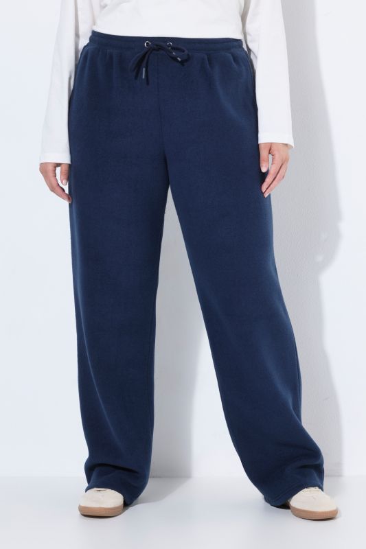 Elastic Drawstring Waist Straight Leg Pants