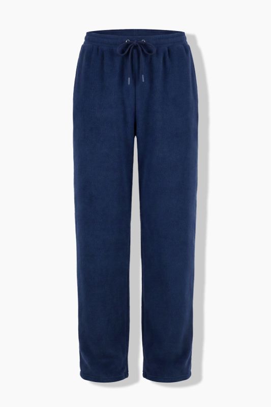 Elastic Drawstring Waist Straight Leg Pants