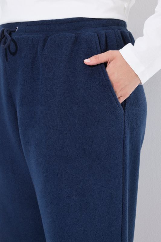 Elastic Drawstring Waist Straight Leg Pants